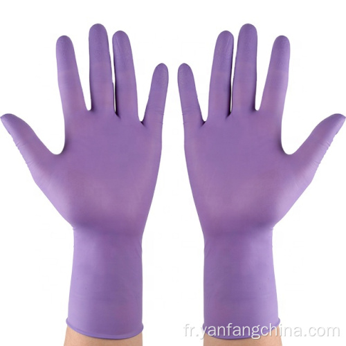 Examen jetable sans poudre gants en latex nitrile